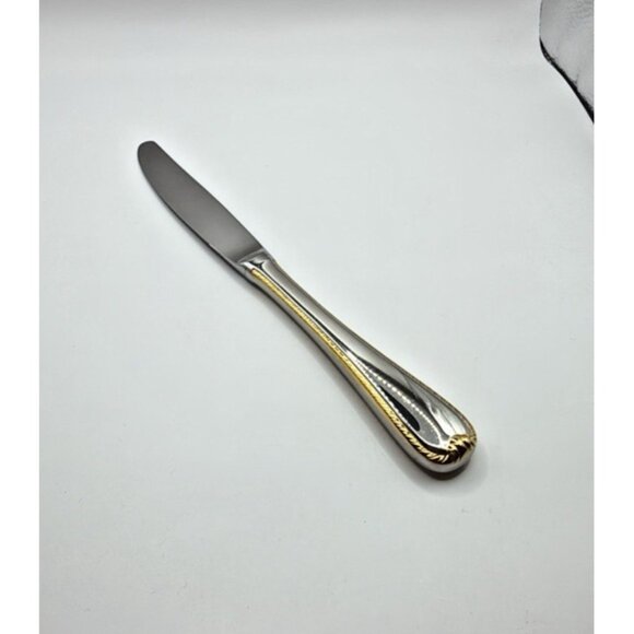 Gorham Golden Ribbon Modern Hollow Stainless Knife Glossy 9*1/8" NOS Discontinue - Picture 3 of 12
